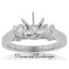 0.75 CT Ladies Round Cut Diamond Semi Mount Engagement Ring 
